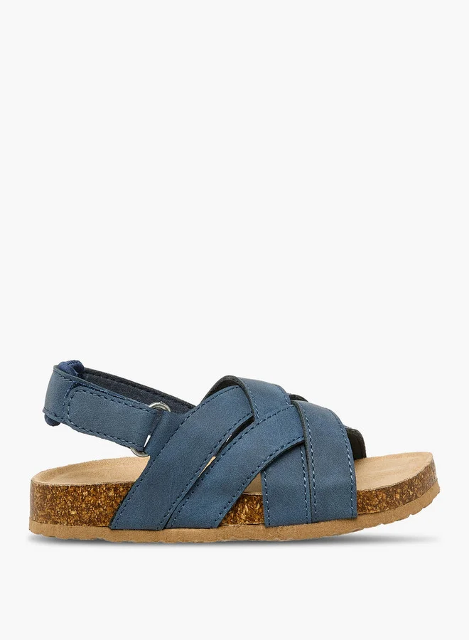 جونيورز صنادل أطفال بشريط متقاطع وشريط لاصق