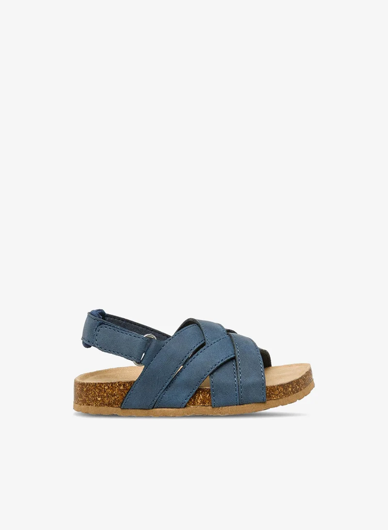 جونيورز صنادل أطفال بشريط متقاطع وشريط لاصق