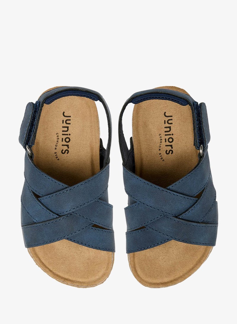 JUNIORS Boys Cross Strap Hook & Loop Sandals - Image 1