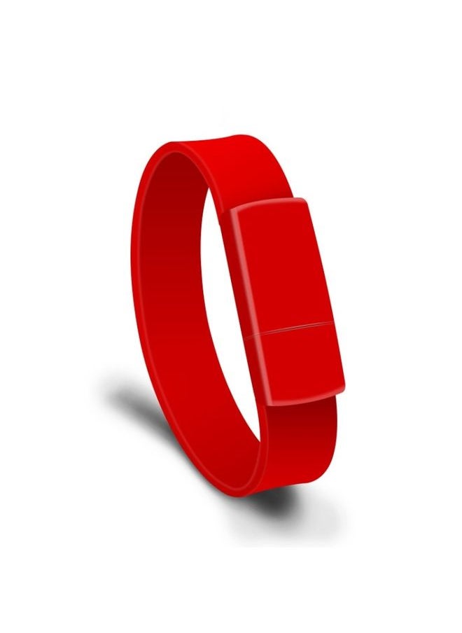 BURAQ MicroDrive 128GB USB 2.0 Fashion Bracelet Wristband U Disk (Red)  - Image 2