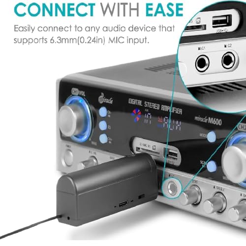 MOCKING BIRD UHF Wireless Microphone System, Dual Handheld Mics with Rechargeable Receiver, 165ft Range, Plug & Play Mic for Karaoke, Parties, Events, DJ, Speech, Singing - Image 2