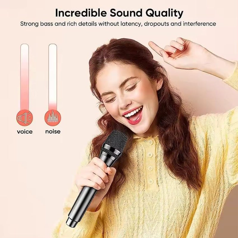 MOCKING BIRD UHF Wireless Microphone System, Dual Handheld Mics with Rechargeable Receiver, 165ft Range, Plug & Play Mic for Karaoke, Parties, Events, DJ, Speech, Singing - Image 5