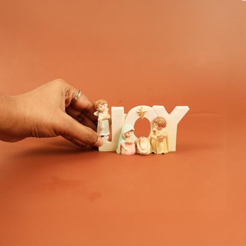 Spillbox Christmas Nativity Set|Joyful Holiday Décor|Holy Family|Nativity Scene Figurine|Manger Scene Christmas Indoor Decoration |Desktop Décor|Christmas Statue Ornaments for Home (10cm Joy) - Image 3