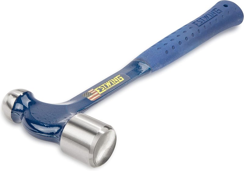 Estwing Ball Peen Hammer - 32 oz Metalworking Tool with Forged Steel Construction & Shock Reduction Grip - E3-32BP - Image 2