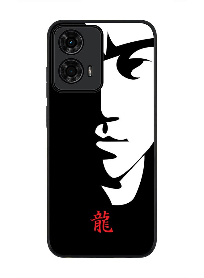 Stylizedd For Motorola Moto G04 / G04s Case,Slim fit Camera Protection, Shockproof Thin Phone cover - Tibute - Bruce Lee (Black) - Image 1