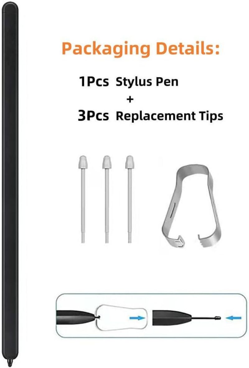 Precision Stylus Pen: 3 Replacement Tips - Ergonomic Design Compatible Stylus for Samsung Z Fold 6/5 Touch-Sensitive Device Writing Drawing - Image 4