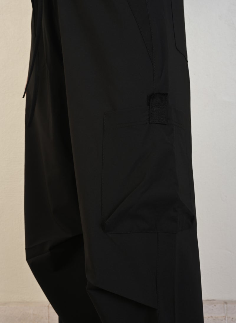Marrakech Draw String Casual Trousers for Men – Black - Image 3