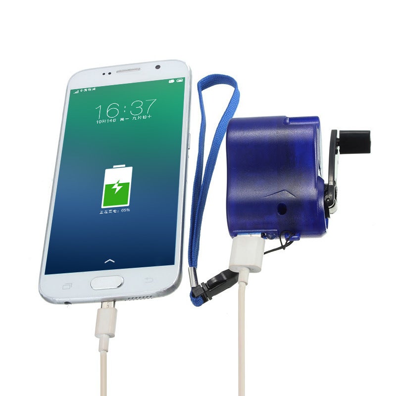 مولد طوارئ محمول بذراع يدوي، شاحن USB، بنك طاقة دينامو يدوي للأنشطة الخارجية مثل التخييم والمشي لمسافات طويلة ورحلات الصحراء، لا يحتاج إلى بطارية، شاحن هاتف طارئ مع حبل رقبة، هدية معدات طوارئ للبقاء على قيد الحياة في رمضان وعيد الفطر - Image 3