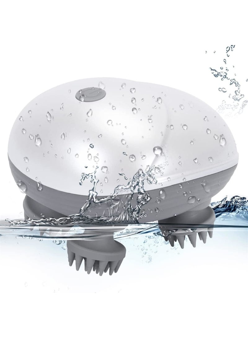 SOLARAE Electric Scalp Massager, Waterproof Portable Head Massager for Hair Growth, Full Body Massage, Versatile Pet Massager, Handheld Hair Massager with 4 Massage Heads, Detachable and Washable - Image 1