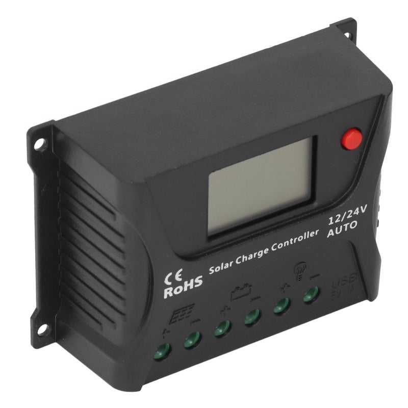 Solar Charge Controller 10A 3-Level PWM Charging - Auto 12V 24V Recognition with LCD Display for Battery Protection - Image 4