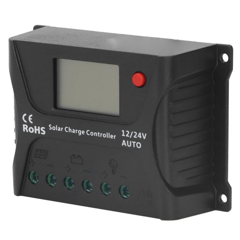 Solar Charge Controller 10A 3-Level PWM Charging - Auto 12V 24V Recognition with LCD Display for Battery Protection - Image 5