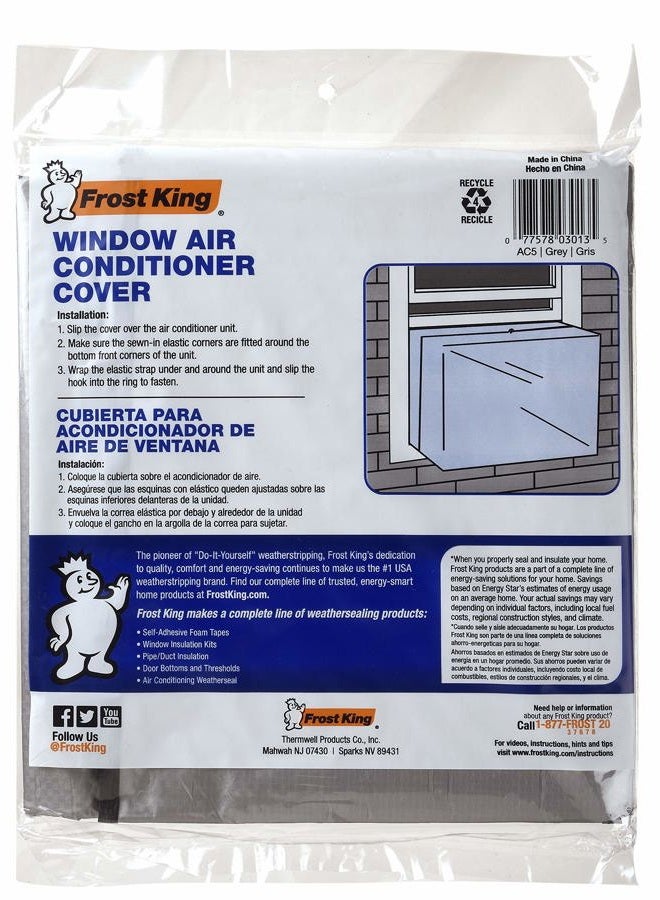 Frost King Thermwell Products AC5H Outside Window Air Conditioner Cover, 20" x 28" x 30", Gray|Grays - Image 3