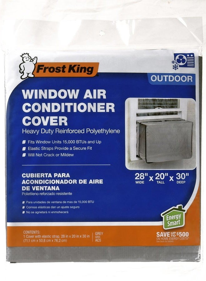 Frost King Thermwell Products AC5H Outside Window Air Conditioner Cover, 20" x 28" x 30", Gray|Grays - Image 2