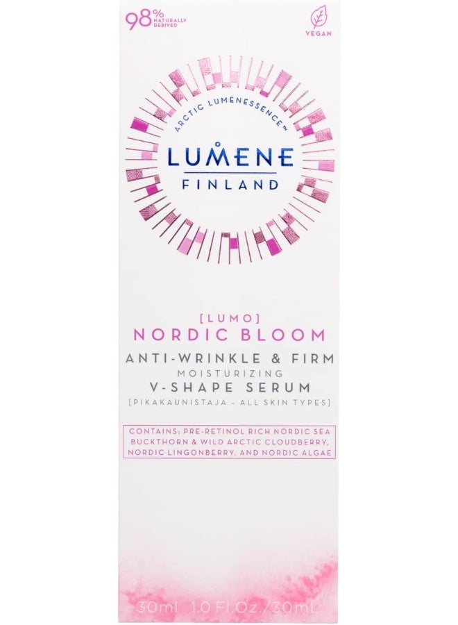 Lumene [Lumo] Nordic Bloom Anti-Wrinkle & Firm Moisturizing V-Shape Face Serum - Hydrating Serum To Help Visibly Reduce Fine Lines + Wrinkles - Infused With Nordic Lingonberry Extract (30 Ml) - Image 2
