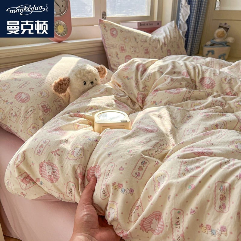 A-grade baby and mother super soft 4-piece bedding set - duvet cover, bedsheet, bed sheet, pillowcase - Image 3