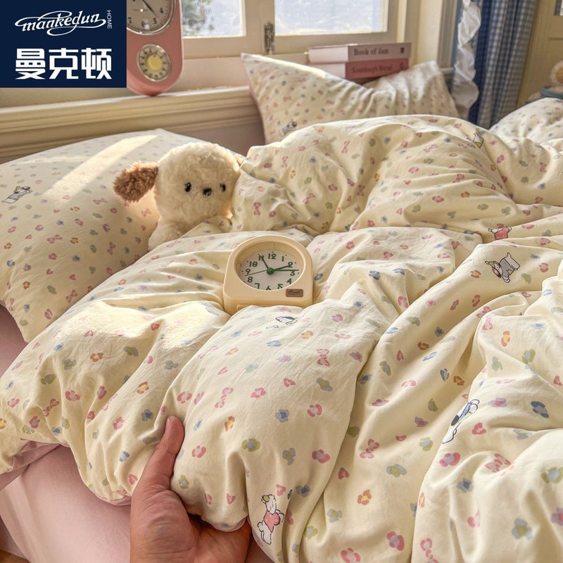 A-grade baby and mother super soft 4-piece bedding set - duvet cover, bedsheet, bed sheet, pillowcase - Image 4