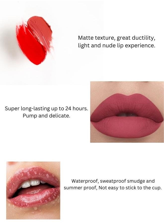 daroge - 12 Pieces Matte Liquid Lipstick Set - Long Lasting Water And Sweatproof Lip Gloss Gift Kit - 12 Color - Image 1