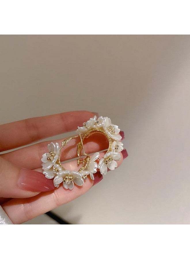 YouBella Jewellery Gifts Celebrity Inspired Stylish Latest Western Ear rings Gold Plated Floral Earrings for Girls and Women (Style 1) - Image 4