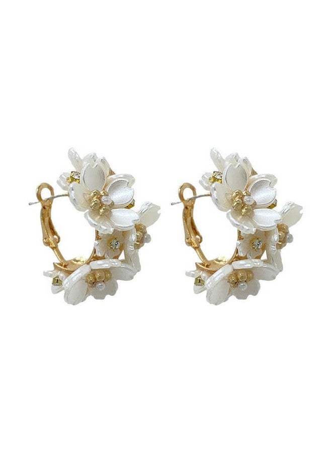YouBella Jewellery Gifts Celebrity Inspired Stylish Latest Western Ear rings Gold Plated Floral Earrings for Girls and Women (Style 1) - Image 1