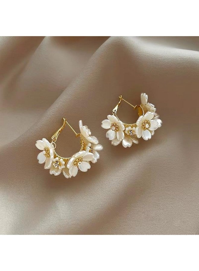 YouBella Jewellery Gifts Celebrity Inspired Stylish Latest Western Ear rings Gold Plated Floral Earrings for Girls and Women (Style 1) - Image 2