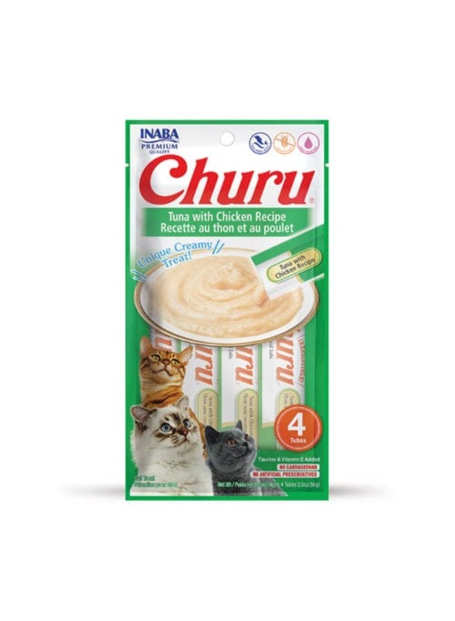 Inaba Churro Creamy Cat Treats Tuna & Chicken