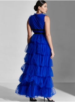 Namshi x Lama Tiered Detail Dress With Contrast Waistband  - Image 2