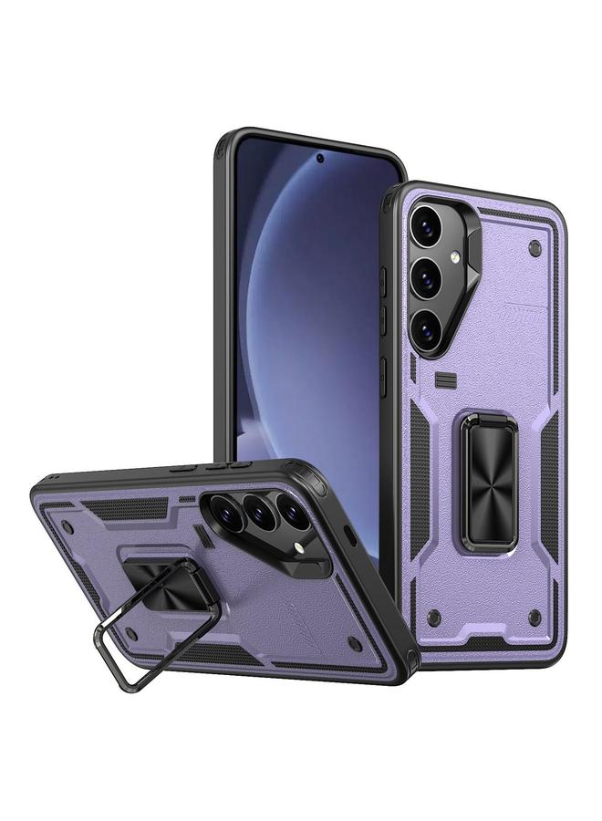 S-TOP Case For Samsung Galaxy S25 5G Ring Holder PC Hybrid TPU Phone Case - Image 1
