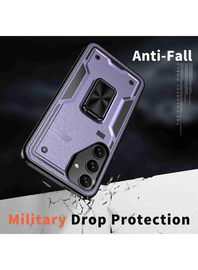 S-TOP Case For Samsung Galaxy S25 5G Ring Holder PC Hybrid TPU Phone Case - Image 3