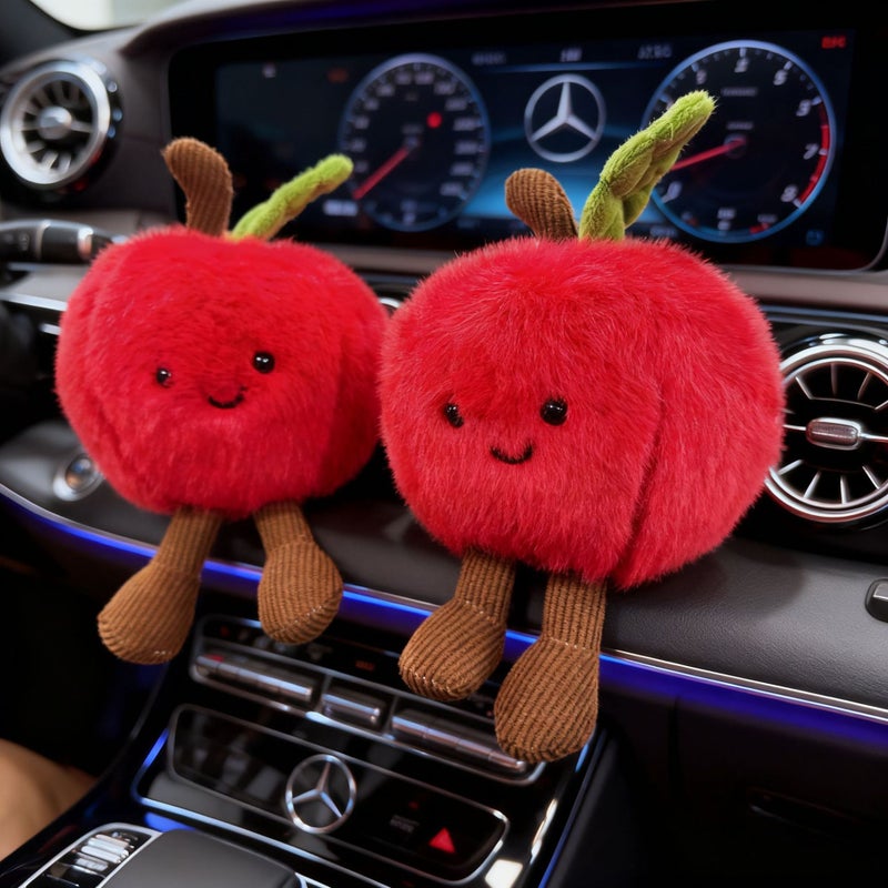 Creative Fruit Series Plush Apple Keychain Doll - Image 2