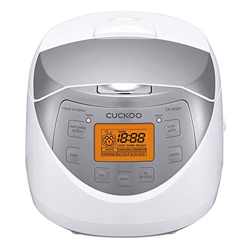CUCKOO Micom Rice Cooker 6 Cup Uncooked / 12 Cup Cooked, Korean Fuzzy Logic Rice Cooker with Delay Timer & Keep Warm Setting, Versatile Food Steamer with Non-Stick Inner Pot, Silver (CR-0632F) - Image 2