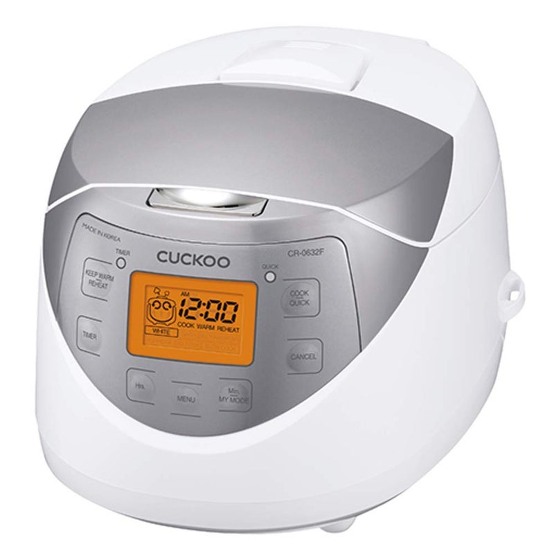 CUCKOO Micom Rice Cooker 6 Cup Uncooked / 12 Cup Cooked, Korean Fuzzy Logic Rice Cooker with Delay Timer & Keep Warm Setting, Versatile Food Steamer with Non-Stick Inner Pot, Silver (CR-0632F) - Image 5