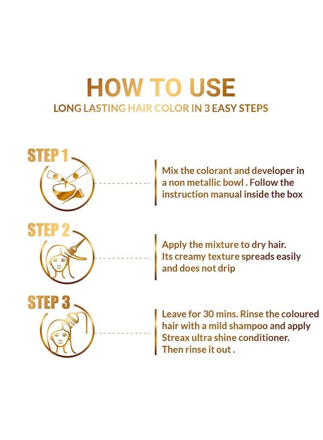 Streax Cream Hair Color 120Ml 4.3 Golden Brown (Pack Of 1) - Image 5