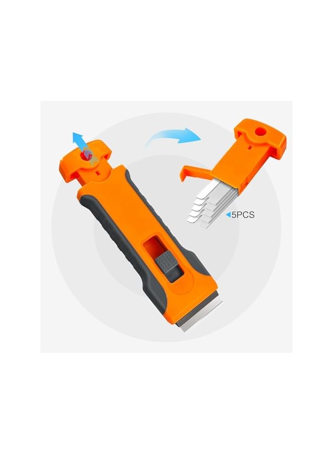 PROMASS Razor Blade Scraper Tool with 5pcs Extra Blades, Cleaning Razor Scraper, Glass Top Stove Scraper for Oven Door, Cooktop Scraper, Glass Scraper Cleaning Paint  - Image 5