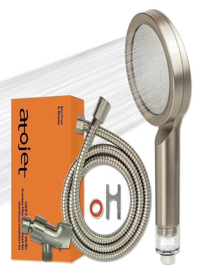 Atojet Premium Filter Showerhead Designed With Korea's Luxury Beauty Philosophy - Carbon Composite Filter | Single 1 month Set (Hose, Mount, Teflon Tape, Wrench) (JNE300N-SET-SNG) - Image 1