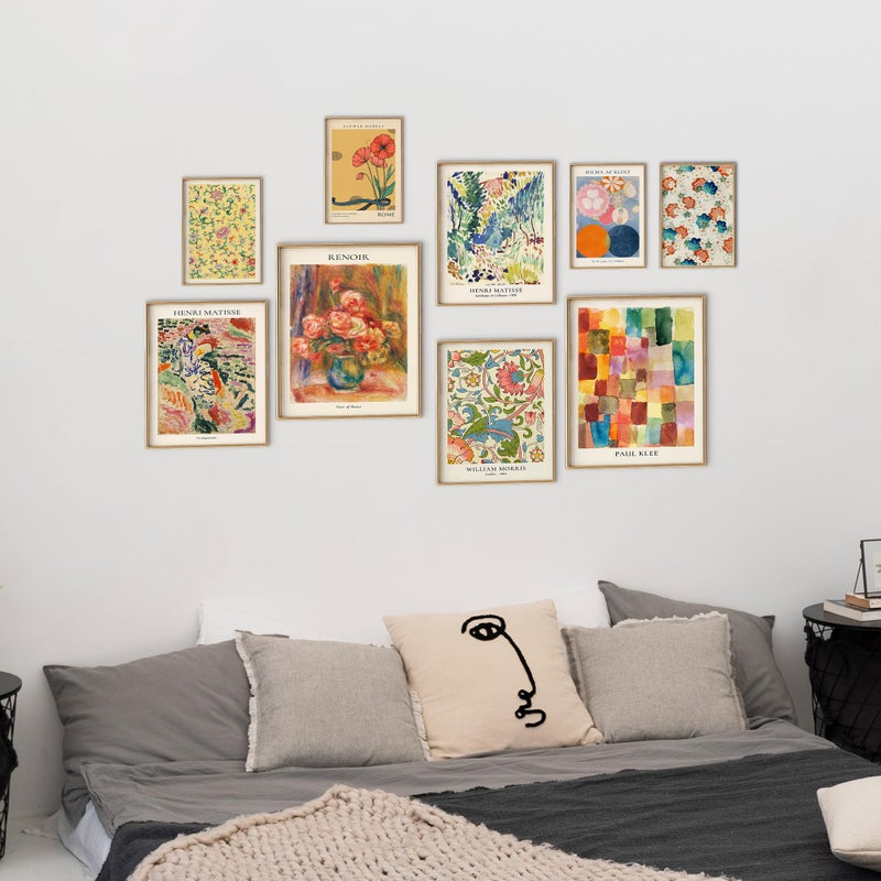 KONGSY Colorful Eclectic Wall Art Poster Prints,Set of 9 Abstract Wall Decor for Dorm Bedroom,Trendy Aesthetic Pictures for Teens Boys Girls, Maximalist Posters Wall Decorations - Image 5