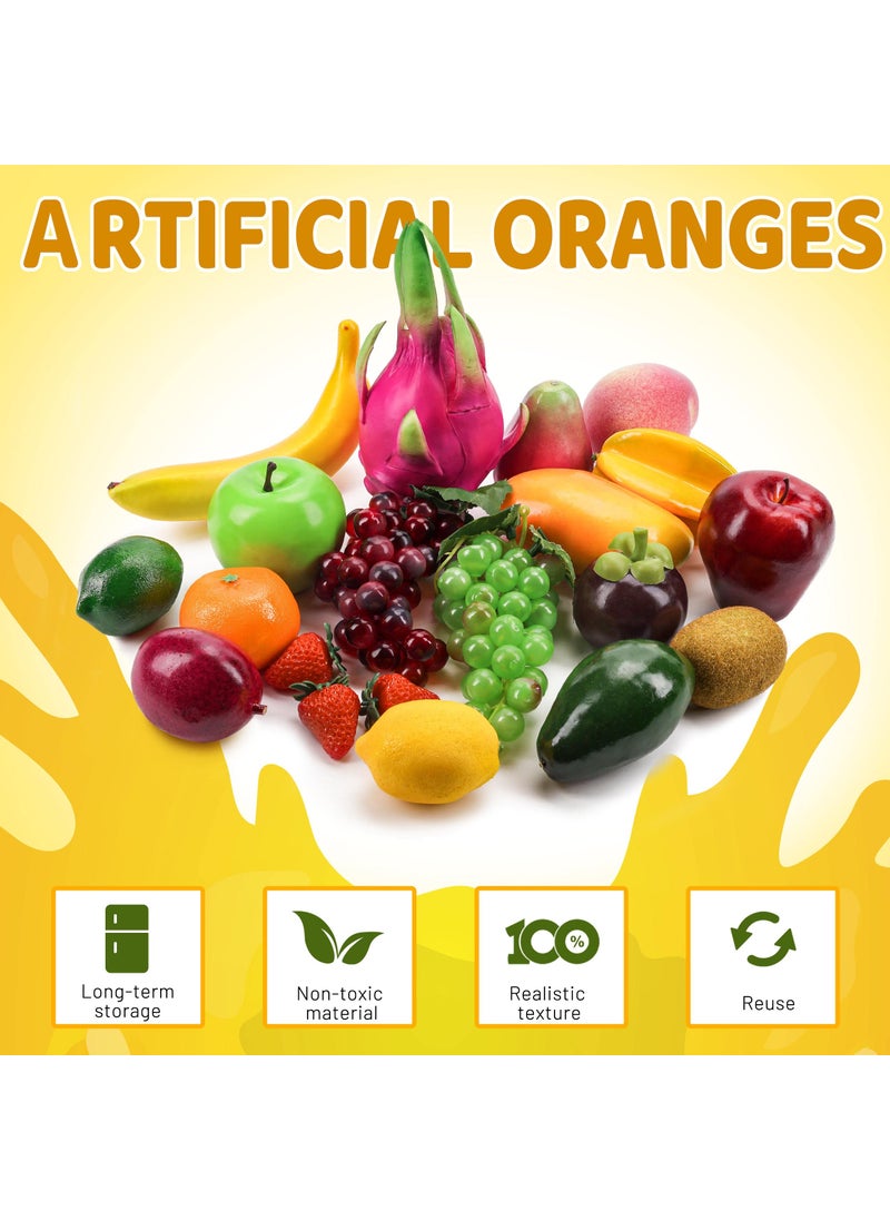 Toopify Toopify 20 Pcs Artificial Fruits Pack  Fake Fruits for Home Decor  Simulation Fruit Set  Party Chirstmas Decortion  - Image 3