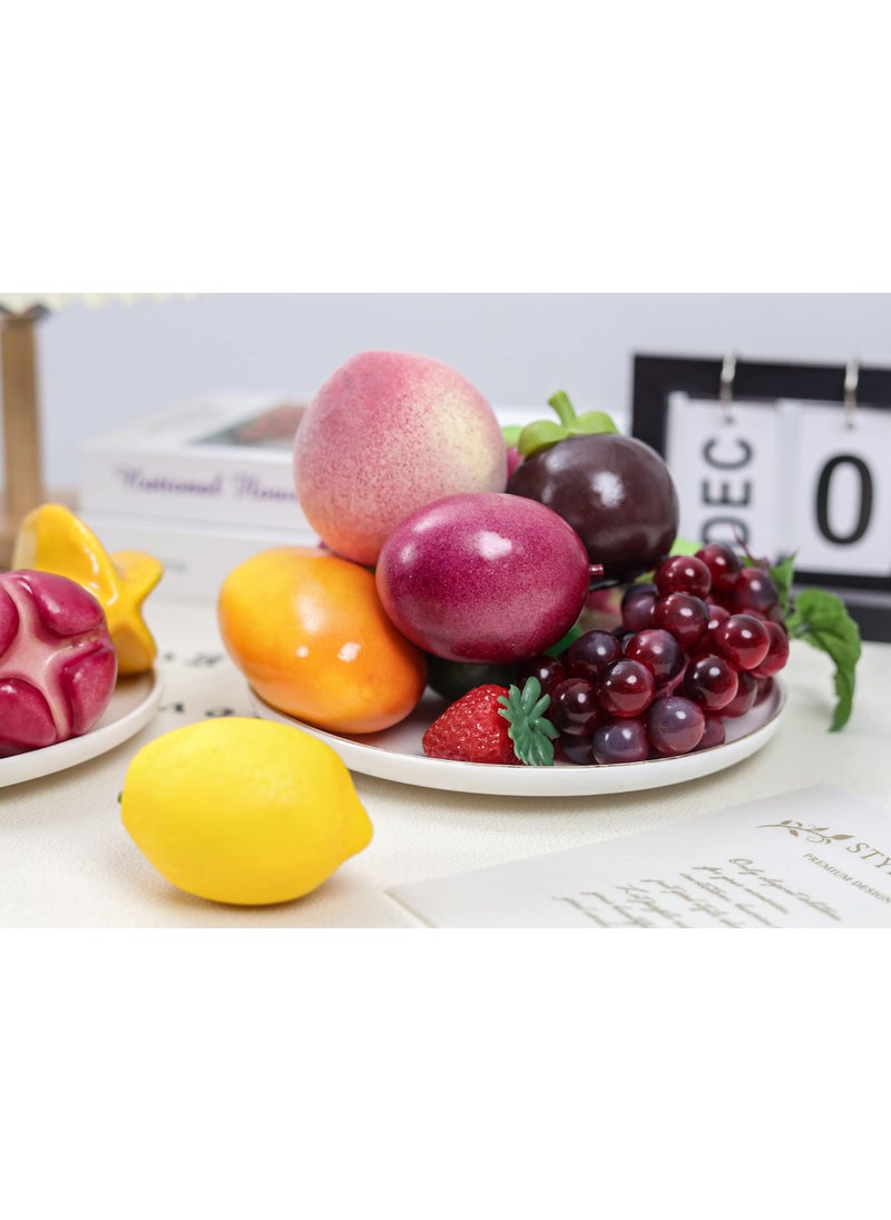 Toopify Toopify 20 Pcs Artificial Fruits Pack  Fake Fruits for Home Decor  Simulation Fruit Set  Party Chirstmas Decortion  - Image 4
