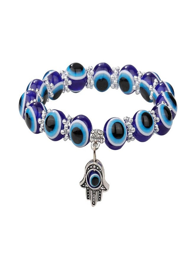 Thrillz Evil Eye Bracelet For Women Buddha Hand Wristband Silver Beads Charm Evil Eye Bracelets For Women Girls Love Gifts Jewellery - Image 1