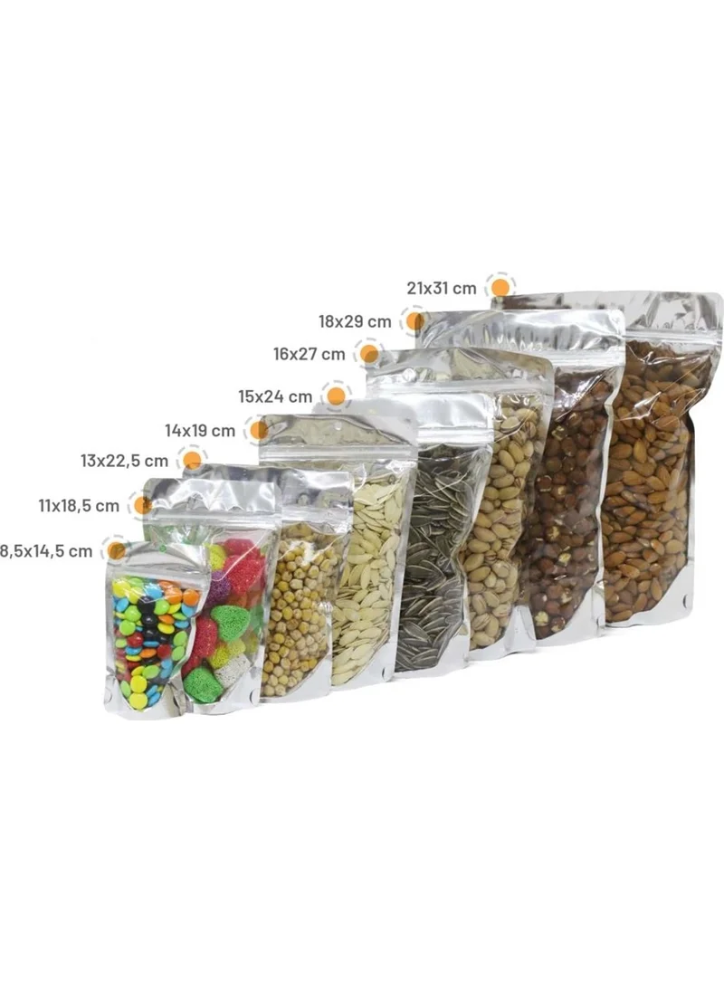 Ambalaj Pazarı Packaging Market Transparent Metalized Doypack 11X18,5 cm - 100 PACKS