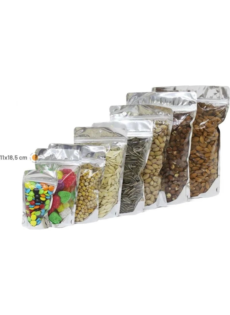 Ambalaj Pazarı Packaging Market Transparent Metalized Doypack 11X18,5 cm - 100 PACKS