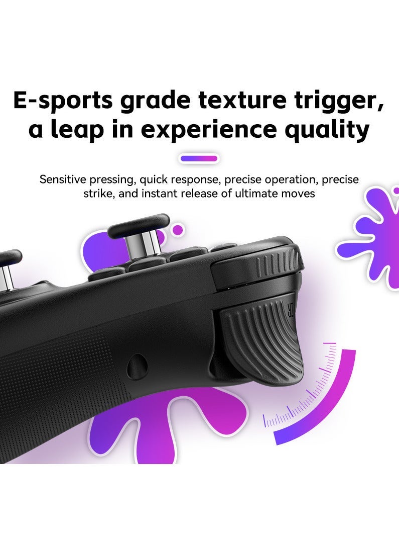 Switch Joy-Con Controller JOY-04: Macro Programming, Gyroscope, Dual Vibration, Turbo Mode, and Ergonomic Design (Blue & Green) - Image 4