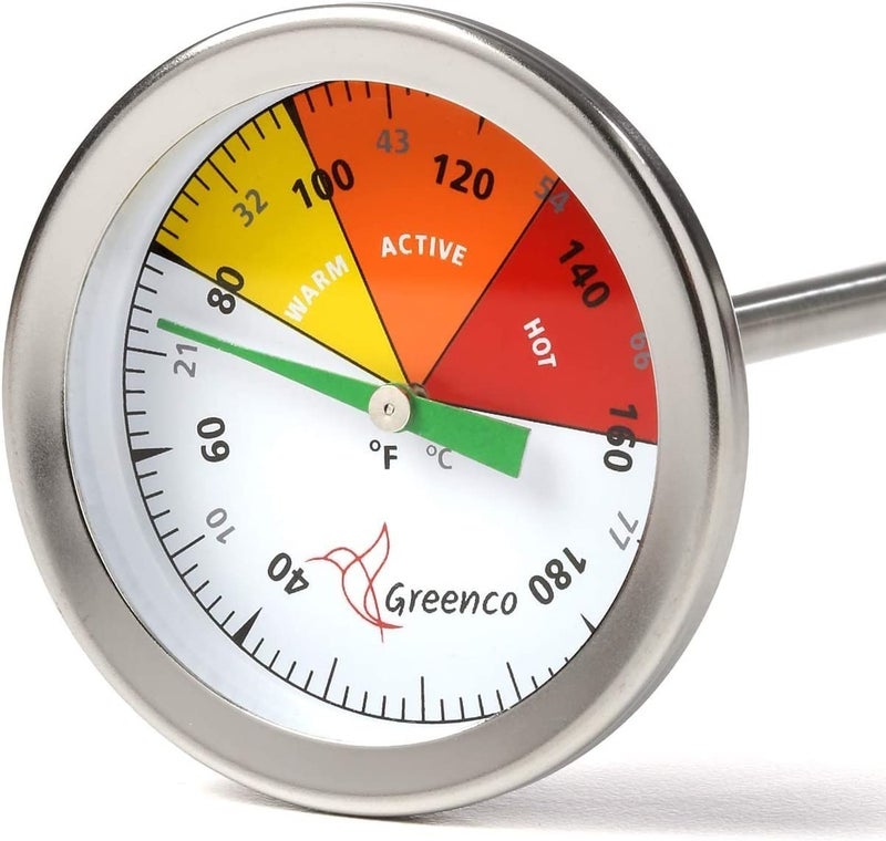 Greenco Compost Soil Thermometer by Greenco, Stainless Steel, Celsius and Fahrenheit Temperature Dial, 20 inch Stem - Image 3