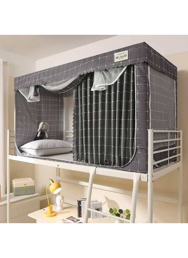 2024 New Student Net Strong Shading Mosquito Net Curtain Full Coating Dormitory Upper And Lower Bunk Thickened Four Seasons Universal