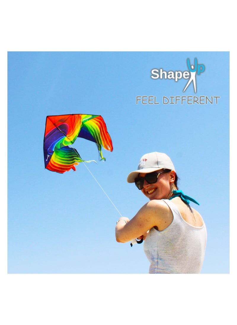 SHAPE UP Shapeup Rainbow Beach Kite for Kids & Adults, Kites for Beginner with 1 Strong Kite String with Winder Handle, Easy-To-Fly Lightweight Sport & Outdoor Toys Great for All Ages - Modern Rainbow  - Image 5