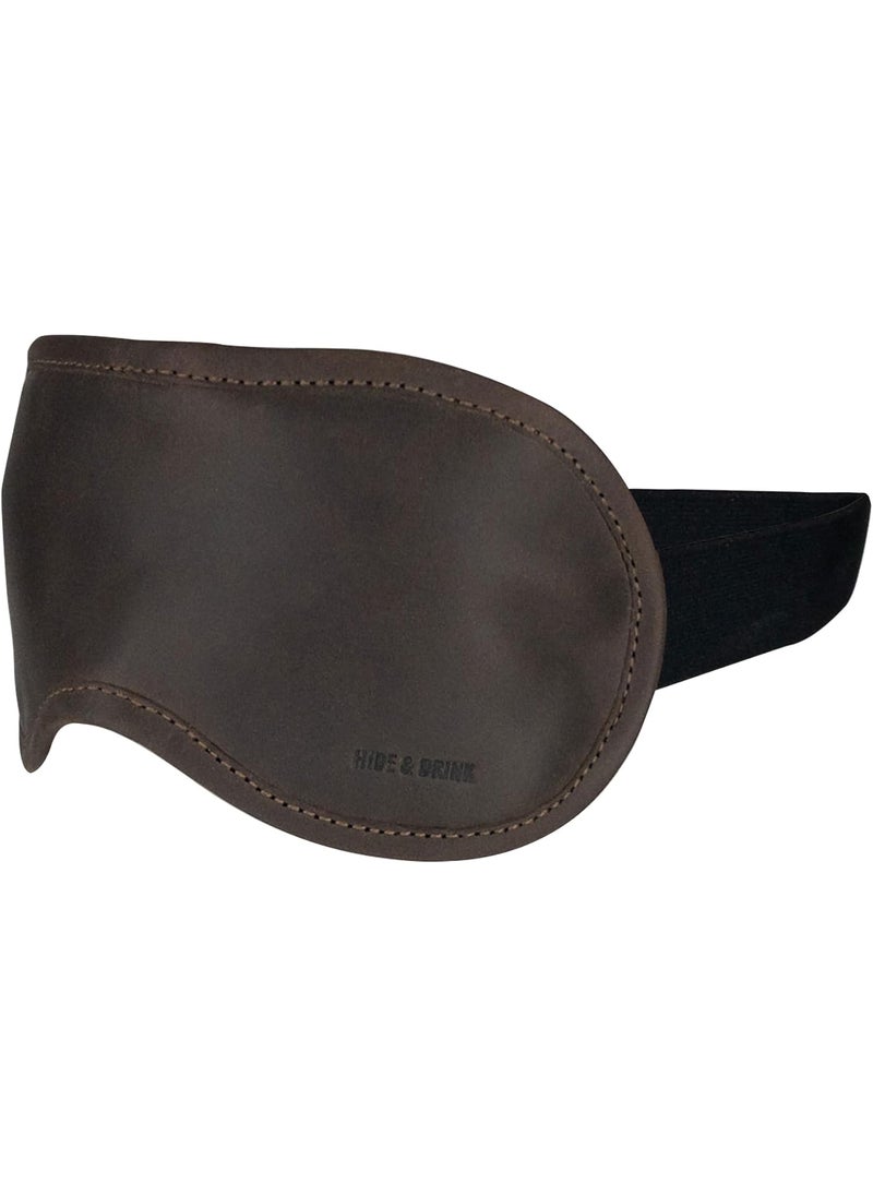 Hide & Drink Hide  Drink Unisex Sleep Eye Mask Light Blocking for Sleeping Handmade from Full Grain Leather  Bourbon Brown 