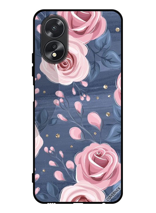 Covernex Protective Case Cover For Oppo A38 Roses & Leaves Pattern - Image 1