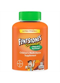 Flintstones Vitamins Flintstones Gummies Kids Vitamins with Immunity Support*, Kids and Toddler Multivitamin with Vitamin C, Vitamin D, B12, Zinc & more, Orange 150ct  - Image 1