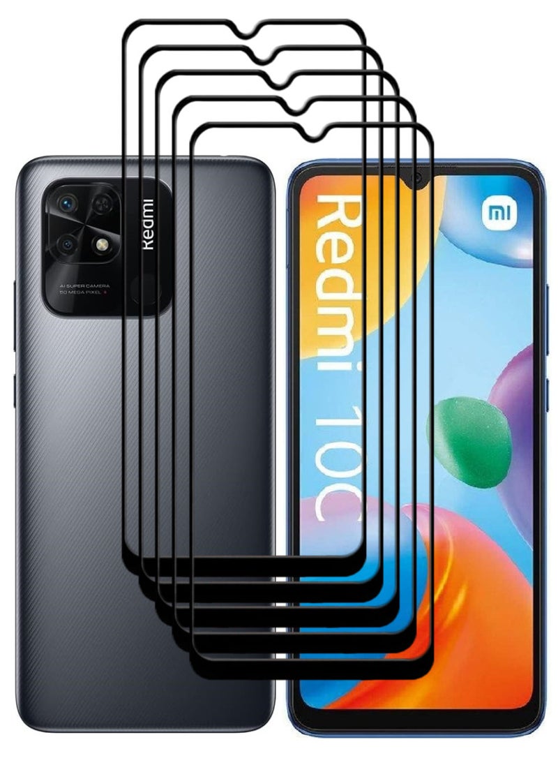 ACLIX 5 Pieces Antistatic ESD Dustproof Premium Quality High Definition Tempered Glass Screen Protector Designed For Xiaomi Redmi 10C - Image 1
