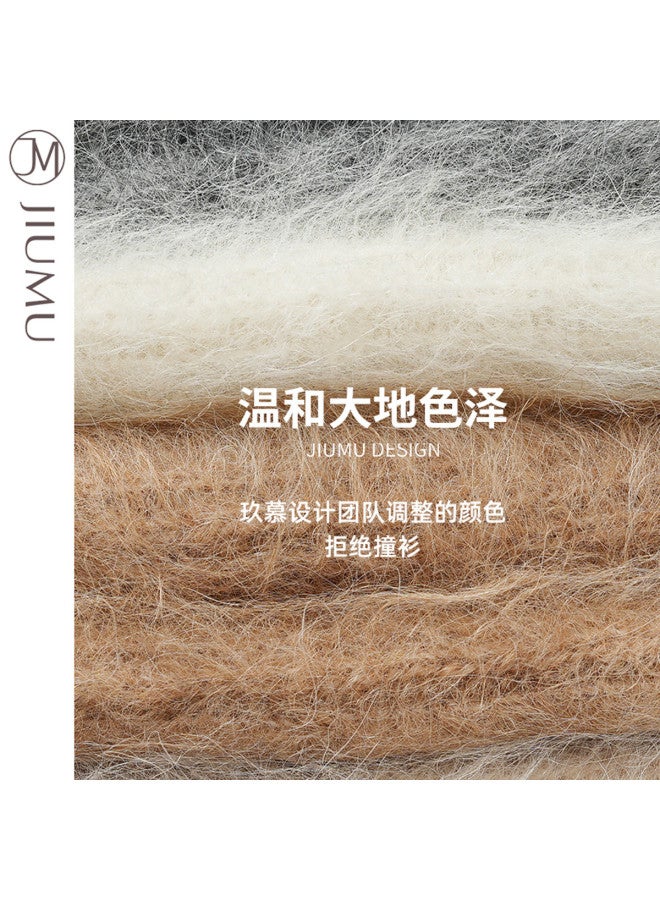 JIUMU Women's Winter Fashion Versatile Warm Knitted Beanie, Ladies Autumn Winter Slimming Face Knitted Hat, Winter Hat - Image 5