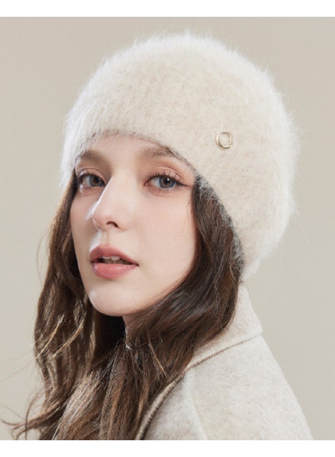 JIUMU Women's Winter Fashion Versatile Warm Knitted Beanie, Ladies Autumn Winter Slimming Face Knitted Hat, Winter Hat - Image 1